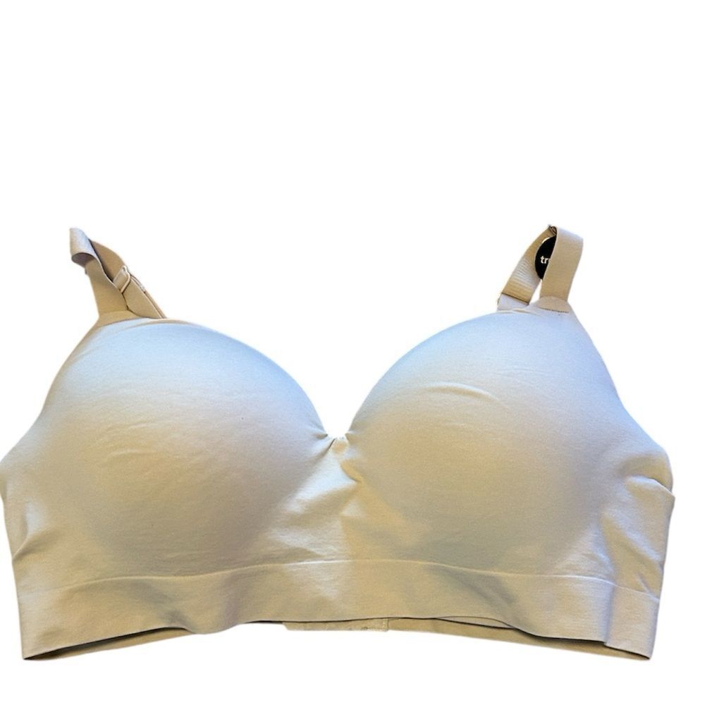 Truekind® Supportive Comfort Wireless Shaping Bra, Beige, 3XL, open package